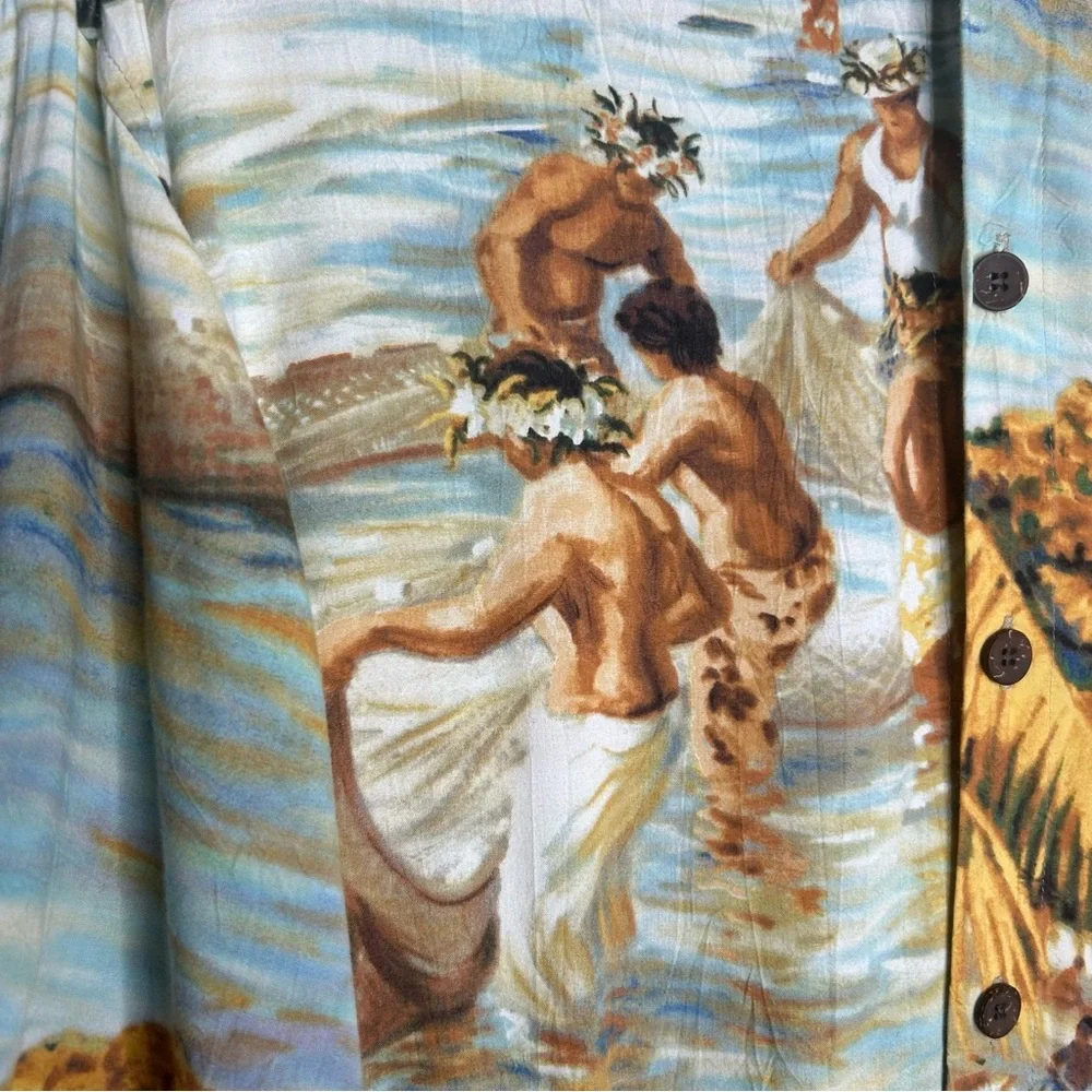 Jams World Hawaiian Hukilau Button Down size Large - Picture 3 of 8